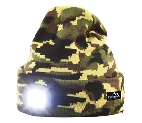 Cattara Čiapka ARMY s LED svietidlom USB nabíjanie / 4x45lm LED / 250 mA
