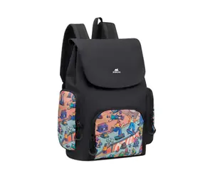 Riva Case 5425 Skaters čierna / školský batoh / 15L