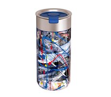 Quokka Boost Coffee Tumbler 400ml Abstract / Termohrnček so sitkom / nerezová oceľ 