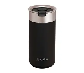 Quokka Boost Coffee Tumbler 400ml Carbon Black / Termohrnček so sitkom / nerezová oceľ 