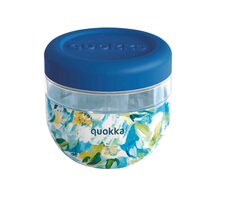 Quokka Bubble Food Jar 770 ml Blue Peonies / Nádoba na jedlo / plast