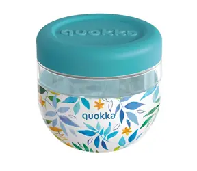 Quokka Bubble Food Jar 770 ml Watercolor Leaves / Nádoba na jedlo / plast