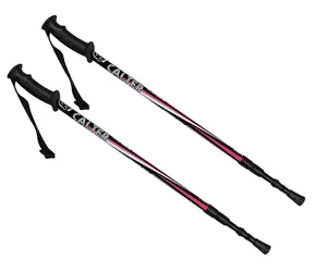 CALTER KOHALA 3-dielne pár čierno-ružová / Trekingové palice / 65/110-135cm