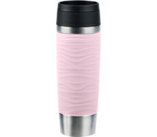 Emsa Travel Mug Waves Grande 0.5l ružová / Termohrnček / nerezová oceľ