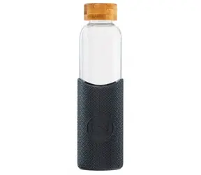 Neon Kactus Sklenená fľaša s rukávom čierna 550 ml 