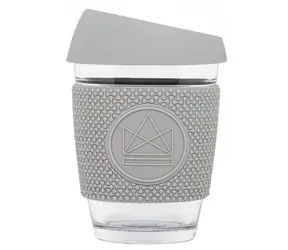 Neon Kactus Sklenený hrnček na kávu M 340 ml šedá / 0.34 L / sklo 