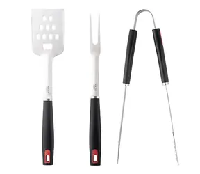 Adler AD 6727 Sada grilovacieho náčinia 3ks / 1x Obracačka / 1x Vidlica na mäso / 1x Obracacie kliešte