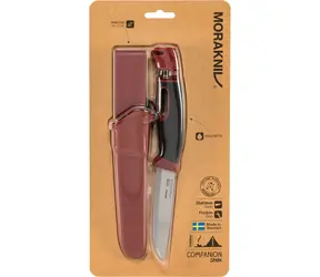 Morakniv Companion Spark červená / Outdoor nôž s kresadlom / nerezová oceľ / čepeľ 10.4 cm / plastové puzdro
