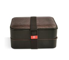 Iris Barcelona Obedový box s príborom Bento 1.2 l drevo
