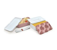 Iris Barcelona Obedový box s príborom Bento 1.2 l ružový