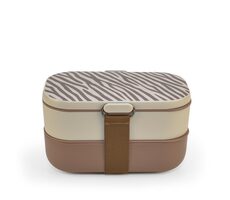 Iris Barcelona Obedový box s príborom Bento 1.35 L béžový