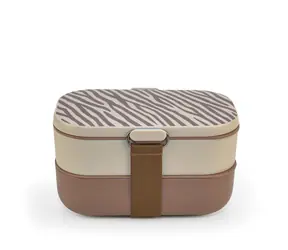 Iris Barcelona Obedový box s príborom Bento 1.35 L béžový