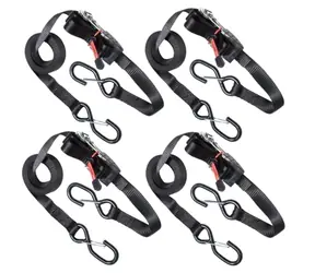 Master Lock 3056EURDAT Set 4 ks upínacie popruhy s račňou a háčikmi - 425 cm