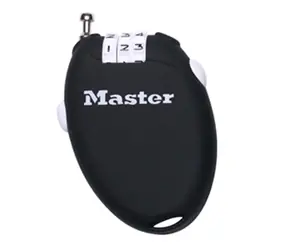 Master Lock 4603EURD Zaťahovací káblový zámok - čierny