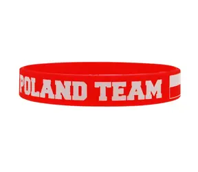 SPORTTEAM Náramok silikón Poľsko 1 červený