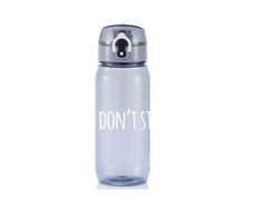 XD Design Športová fľaša s uzamykateľným viečkom Don´t stop 600ml sivá