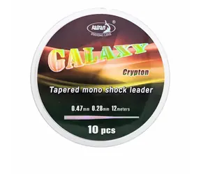 Katran Ujímaný vlasec Galaxy Crypton Tapered Leader 12m 0,33-0,47mm 10ks
