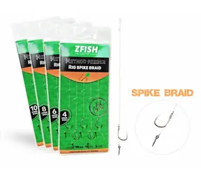 Zfish Náväzec Method Feeder Rig Spike Braid Veľkosť 6 5ks