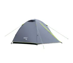 NILS Camp NC6004 Explorer sivý / Kempingový stan / pre 3 osoby / 110 x 150 x 60 cm / vodný stĺpec: 2000mm