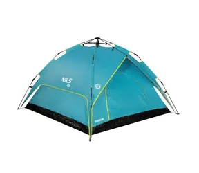NILS Camp NC7819 2v1 modrý / Automatický stan pre 3 osoby / 200 x 200 x 140 cm / vodný stĺpec: 3000mm