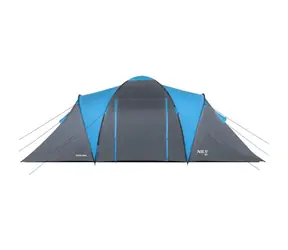 NILS Camp NC6031 Highland modro-sivý / Rodinný stan / pre 6 osôb / 180 +210 +180 x 210 x 200 cm / vodný stĺpec: 4000mm