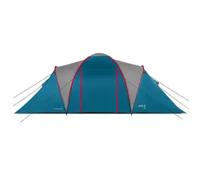 NILS Camp NC6431 Highland IV modrý/zv.šedý / Rodinný stan / 4 osoby / 125+200+125 x 210 x 190 cm / vodný stĺpec: 4000mm
