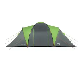 NILS Camp NC6431 Highland IV zelený/sivý / Rodinný stan / 4 osoby / 125+200+125 x 210 x 190 cm / vodný stĺpec: 4000mm