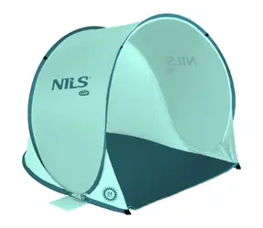 NILS Camp NC3173 mentolový / Samorozkladací plážový stan / 110 x 140 x 110 cm / Vodný stĺpec: 1000 mm