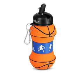 NILS Camp NC4104 550ml basketbal / Skladacia silikónová fľaša 