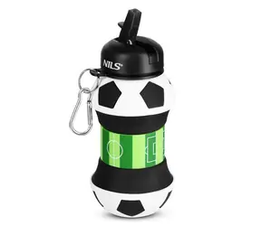 NILS Camp NC4104 550ml futbal / Skladacia silikónová fľaša 