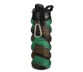 NILS Camp NC4106 500ml zelená / Skladacia silikónová fľaša 