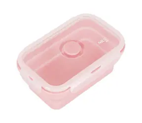 NILS Camp NC4105 500ml ružový / Skladací desiatový box 