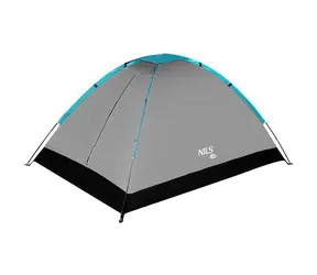 NILS Camp NC3021 sivý / Turistický stan / 2 osoby / 205 x 150 x 105 cm / vodný stĺpec: 2000mm