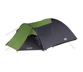 NILS Camp NC6012 Trekker zelený / Turistický stan / 4 osoby / 130 +210 x 240 x 130 cm / vodný stĺpec: 3000mm