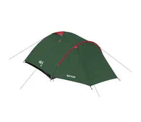 NILS Camp NC6013 Rocker zelený / Turistický stan / 3 osoby / 100 +205 +40 x 210 x 130 cm / vodný stĺpec: 3000mm