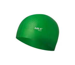 NILS Aqua NQC Dots Silikónová čiapka zelená