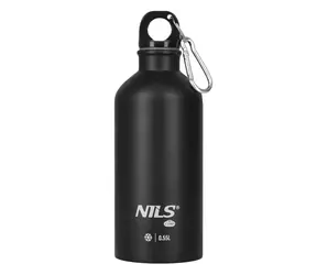 NILS Camp NC3801 Nerezová turistická fľaša čierna 500 ml