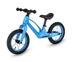 NILS Fun RB901 Detské odrážadlo s 12" pumpovanými kolesami a LED modré