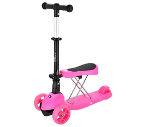 NILS Fun HLB12 2v1 Detská kolobežka ružová