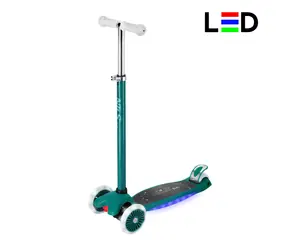 NILS Fun HLB1310 Detská trojkolesová kolobežka s LED zelená