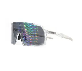 VeyRey Športové slnečné okuliare Ogharod (hologram Diamant) číra obruba viacfarebné sklá