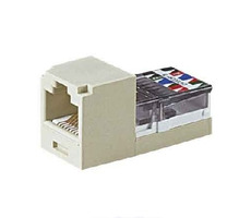 UTP modul RJ45 MiniJack kat.5E/ biely