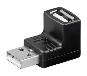 PremiumCord USB redukcia AA, Male/Female 90°