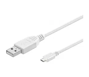 PremiumCord Kábel micro USB 2.0, AB 5m / biela