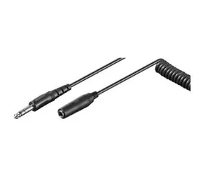 PremiumCord Kábel predlžovací Jack 6,3mm M/F špirálový / 5m