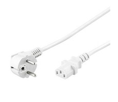 PremiumCord Kábel sieťový 230V k počítaču 2m / biely
