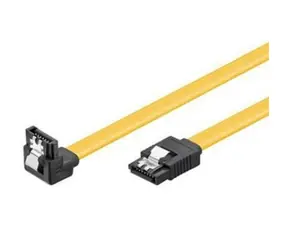 PremiumCord SATA III 90 ° kábel s kovovou západkou 0.5m