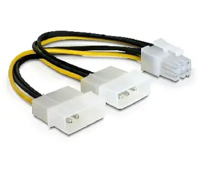 DeLock napájací kábel pre PCI Express kartu / 15cm