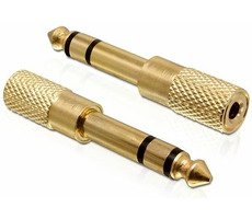 DeLock adaptér stereo jack 6.35 mm samec na stereo jack 3.5 mm samica