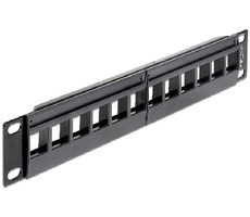 Delock 10&quot; Keystone Patch Panel / 12 Portov